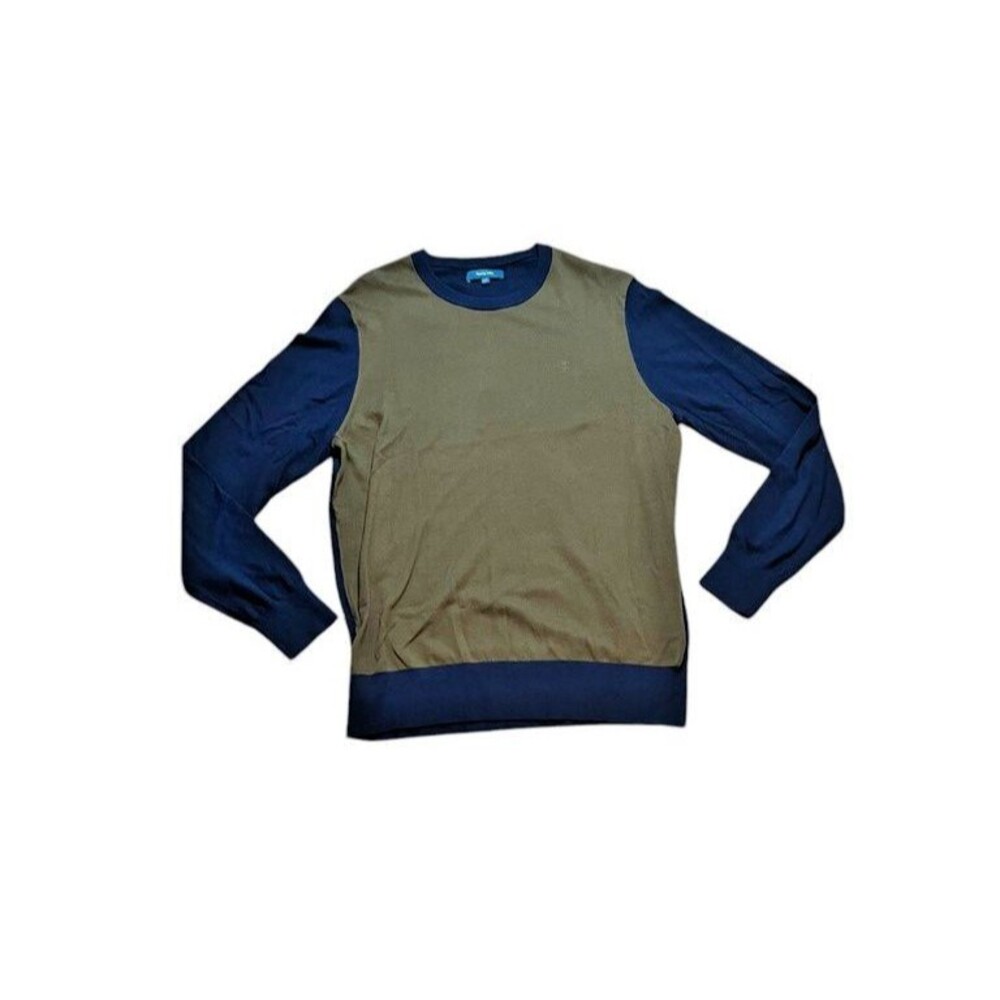 Tommy John Sweater Men's Size Large Second Skin Crew Neck Knit Colorblock - EUC